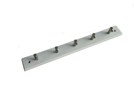 White Coat Hanger , 5 Alloy Zinc Hooks