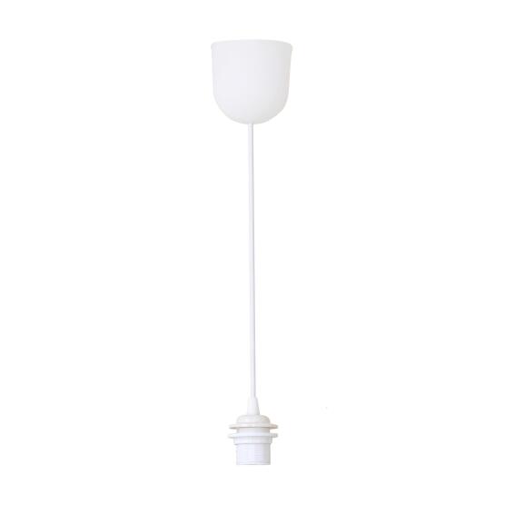 pendant light canopy E27 60w white plastic