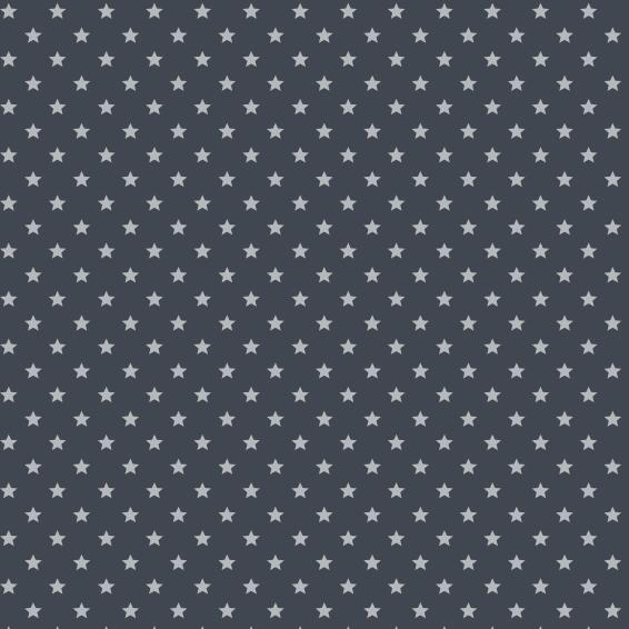 Adhesive Roll Plastic Deco Stars Grey