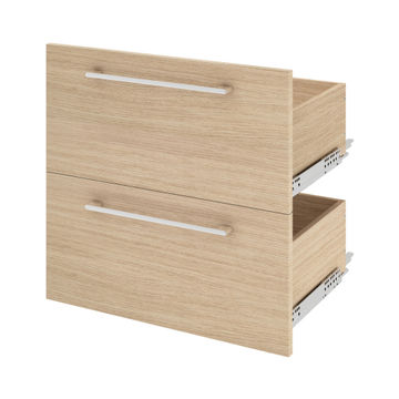 Sensea Remix Wall-Hung Bathroom Cabinet White 60cm Natural (Designed for 120cm Double Basin Setup)