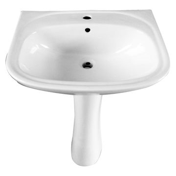 Basin Ceramic With Pedestal NEREA White W23cmxD47cm