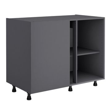 Delinia Kitchen Cupboard Bottom Right Angled Grey 58Cmx106Cmx76.8Cm