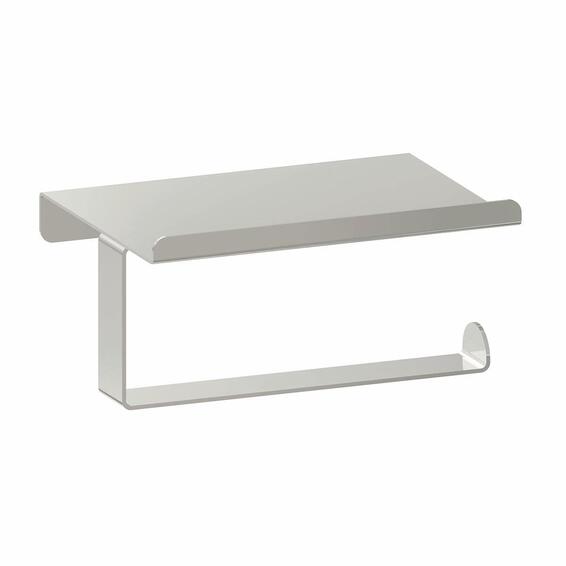 Mia toilet paper holder with phone holder brushed