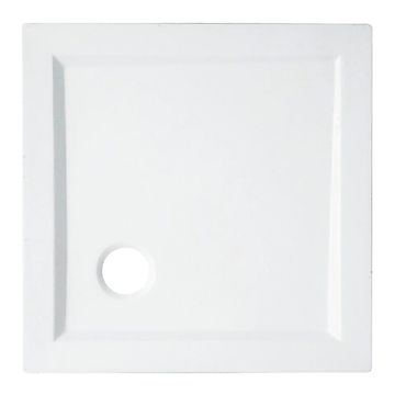 Sensea acrylic shower tray essential square white h90cmxw90cm