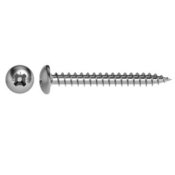 CHIPBARD SCREW ROUND HEAD POZIDRIVE, STEEL WZP+CR3, 4X45, 20P