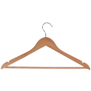 Spaceo wooden coat hanger 8 pack natural