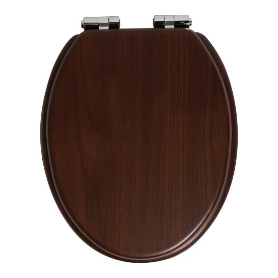 Sensea Purity Oval Wood Toilet Seat Walnut