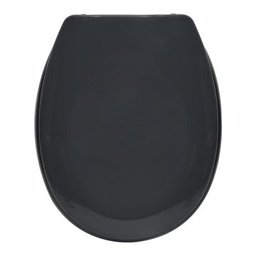 Sensea Sparta Oval Toilet Seat With Soft Close Hinges Paris-Dark grey