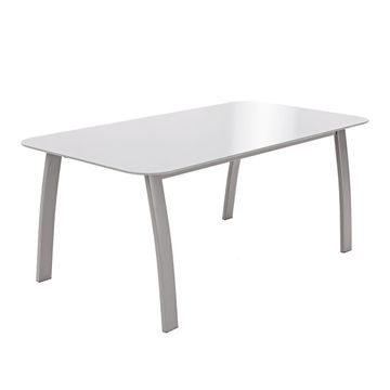 Alma Steel & Glass Patio Coffee Table Dark Grey L85cmxW45cm