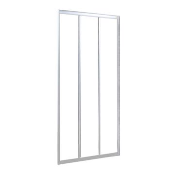 Shower Door 3 Panel Slider Essential Chrome with Clear Glass 90x185cm