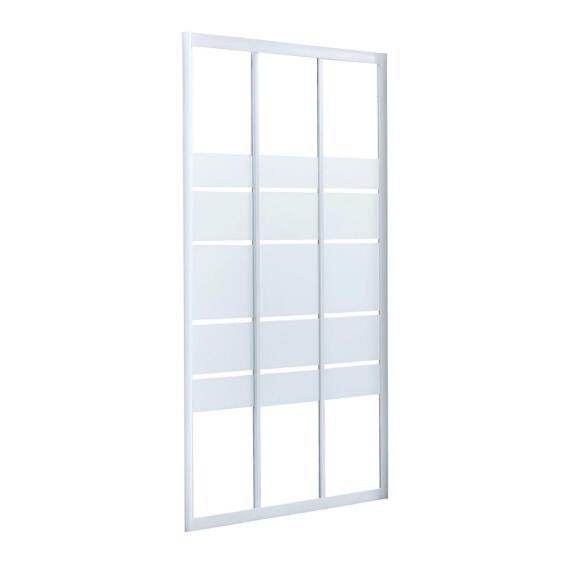 Sensea 3 panel shower door slider essential white 100x185cm