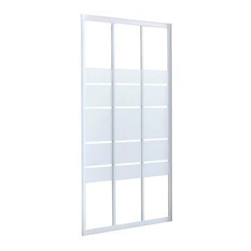 Sensea 3 panel shower door slider essential white 100x185cm