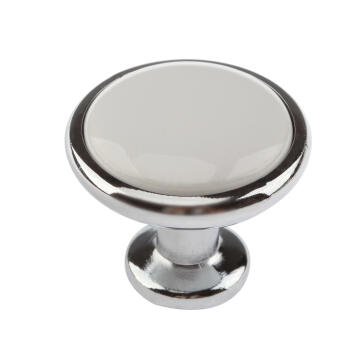 Cabinet knob porcelain and chrome victor 33mm inspire