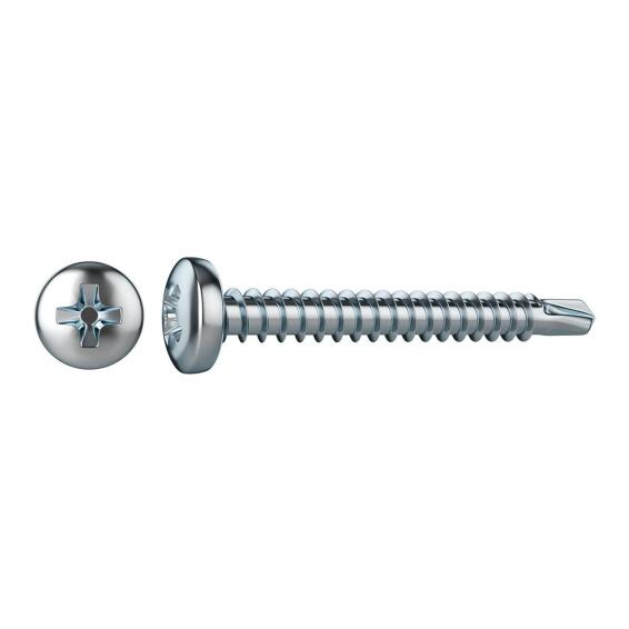 V24 SELF-DRILLING SCREW PAN PH STEEL WZP+CR3 4.2X38 20PCS,P1