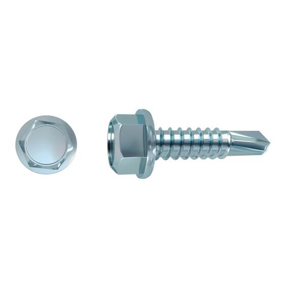 V25 SELF-DRILLING SCREW HEX STEEL WZP+CR3 4.8X16 20PCS,P1