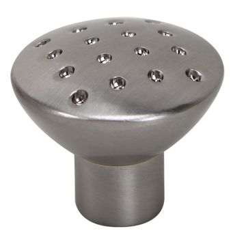Cabinet knob stipple satin brushed nickel louna 33mm inspire