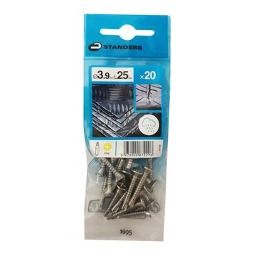 SELF-DRILLING TAPPING SCREW FLAT COUNTERSUNK PH, STAINLESS STEEL C1, 3.9X25=20PCS, P1