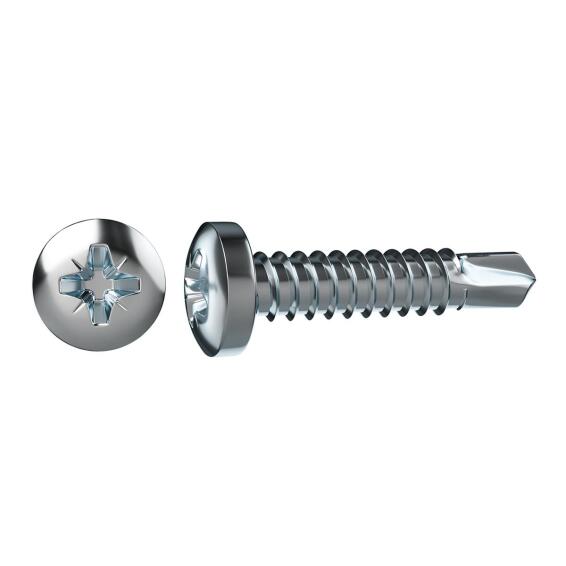 SELF-DRILLING TAPPING SCREW PAN HEAD PH, STAINLESS STEEL C1, 4.8X25=12PCS, P1
