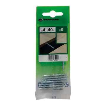 DOUBLE TH.SCREW WOOD/WOOD STEEL 4X40 8P