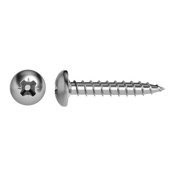 CHIPBARD SCREW ROUND HEAD POZIDRIVE, STEEL WZP+CR3, 4X30, 25P