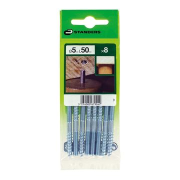 DOUBLE TH.SCREW METAL/WOOD STEEL 5X50 8P