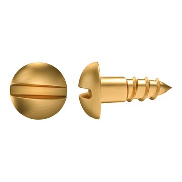 WOODSCREW ROUND SLOTTED BRASS 3X12 30P