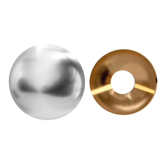 SCREW COVER ROUND BRASS CHROME SHINY 4P