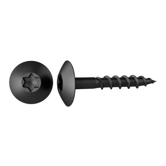 V36 HINGE SCREW ROUND HEAD TORX DRIVE STEEL BLACK PHOSPHATED 6X40 - 6 PIECES