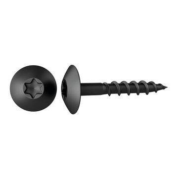 V36 HINGE SCREW ROUND HEAD TORX DRIVE STEEL BLACK PHOSPHATED 6X40 - 6 PIECES