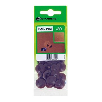 COVER FOR SCREW CLIP PLASTIC BROWN 30P