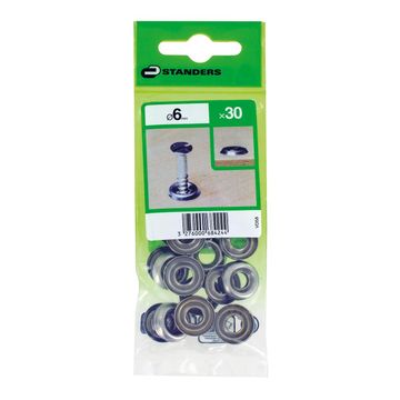VD58 WASHER ROSETTE OPEN MODEL STEEL NICKEL PLATED SHINY DIAMETER 6 - 30 PIECES