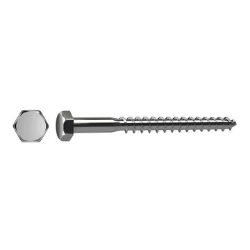 V26 HEXAGONAL WOODSCREW STEEL WHITE ZINC PLATED FREE FROM CHROMIUM-VI 6X80 - 30 PIECES
