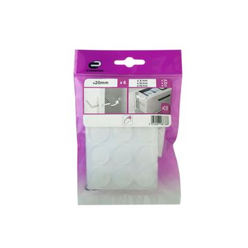 Adhesive pvc bumpers transparent 62pc standers