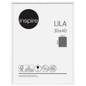 Inspire lila frame white 30x40cm