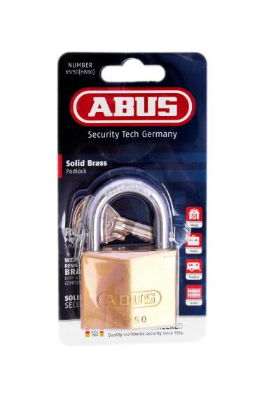 Padlock solid brass u65/50mm abus