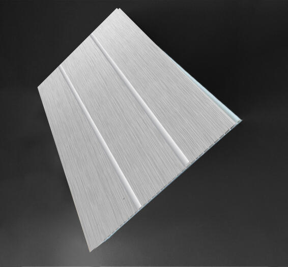 Grey Stripes PVC Ceiling Panel T6mm x W250mm x L3.9m