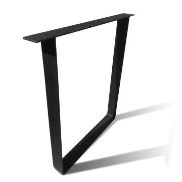 Table Leg Steel Flat Bar U-Shape Black-w700xh730mm (per unit)