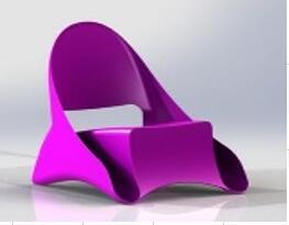 Chair Lounge ONDULE Fucshia