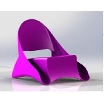 Chair Lounge ONDULE Fucshia