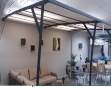 PERGOLA FERRO PAREDE 3X4X2,4M
