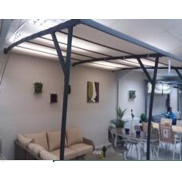 PERGOLA FERRO PAREDE 3X4X2,4M