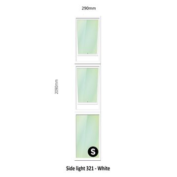 Aluminium side light 2 vent W300MM x H2100MM