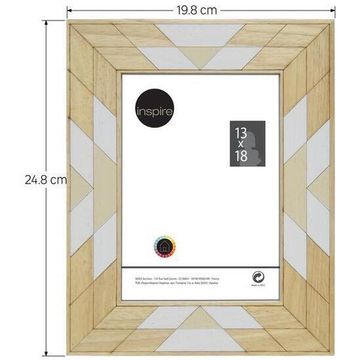Inspire frame rubber wood 16-0352 multi-colour 13x18cm test
