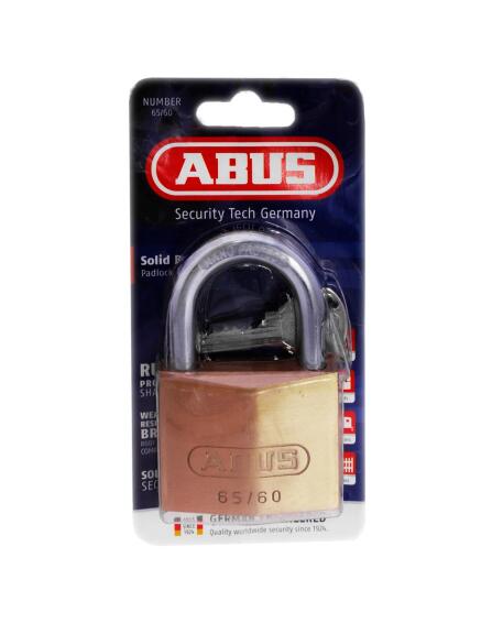 Padlock solid brass u65/60mm abus