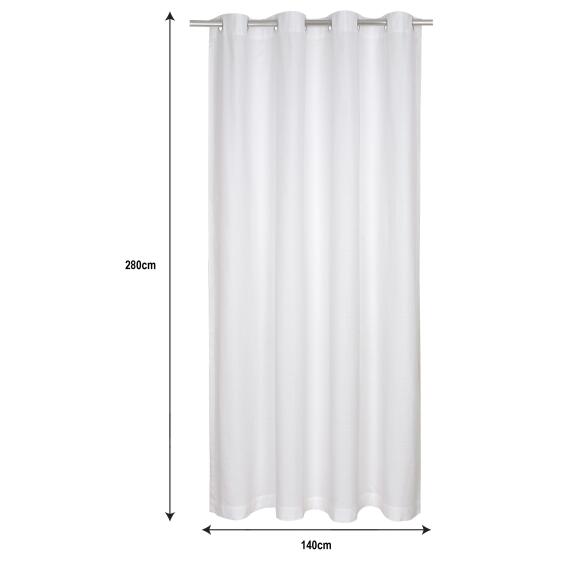 Inspire eyel curtain leya wht silv 140x280