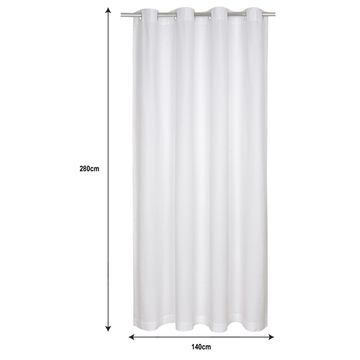 Insp eyel curt leya wht silv 140x280