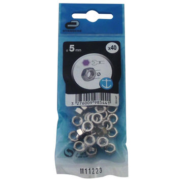 Hexagon nuts stainless steel 5mm 40pc standers
