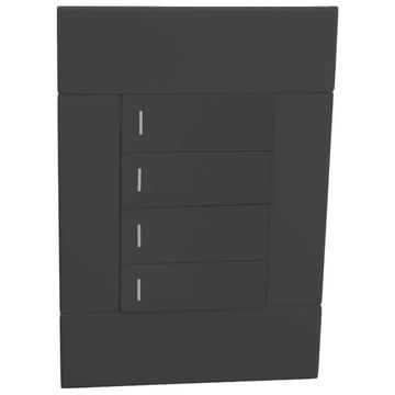 Veti 2 Switch 4 Lever 1-Way Black (2x4)