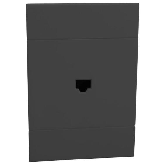 Telephone socket VETI 2 2x4 black