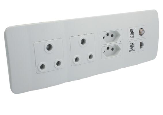 Multi-plug embedded VETI 1 4x3 & 2x2 pin 2 USB ports